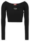 Diesel M-vera-ls Knit Top In Black