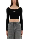 Diesel Vera Cropped Top In Black