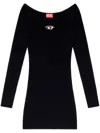 Diesel Women M-vera Knitted Mini Dress In Black