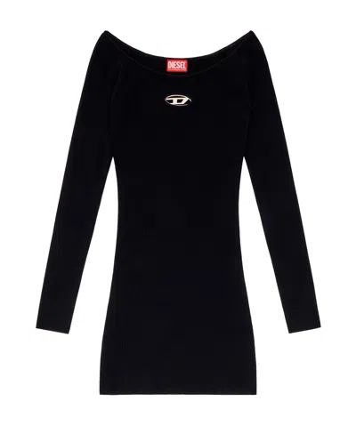 Diesel M-vera Cut Out Mini Dress In Black