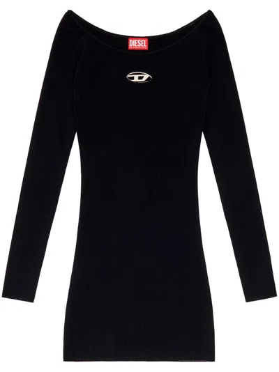 DIESEL M-VERA SHORT RIBBED DRESS