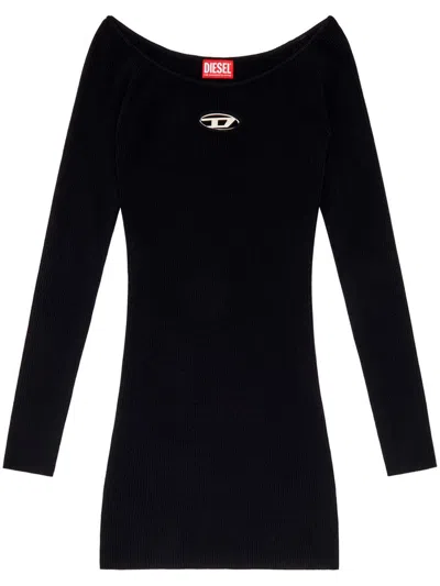 DIESEL DIESEL M-VERA SHORT RIBBED DRESS