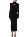 Diesel Ribbed Knit Bodycon Mini Dress With Cut-out Details In Black