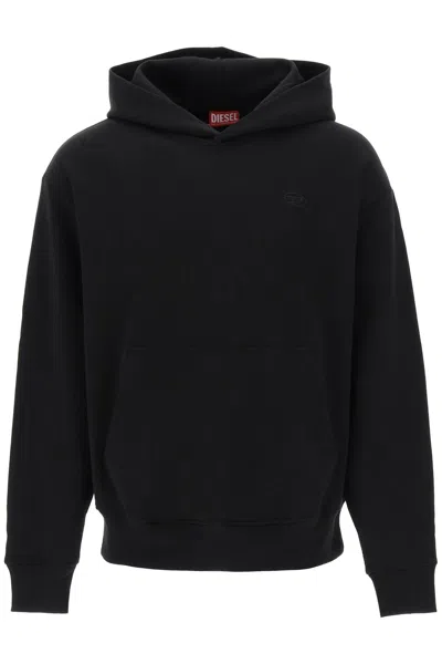 Diesel Black Cotton Sweatshirt In Animal Print
