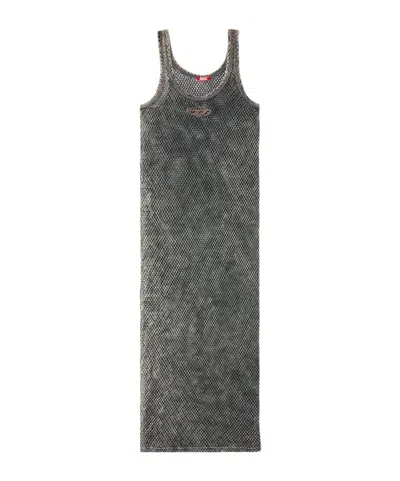 Diesel Maeve-utlt Mesh Tank Dress In Gray