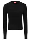 Diesel Soft And Comfortable Chenille Sweatshirt In Black