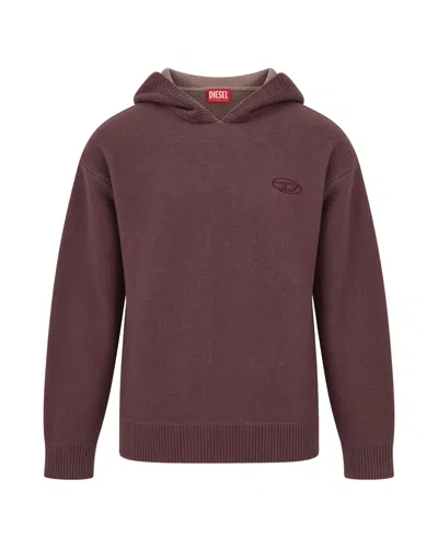 Diesel Maglia Pickled Bordeaux In Purple