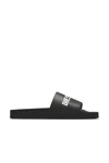 Diesel Malfy Branded Slide Slippers In Black