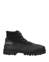 Diesel Man Ankle Boots Black Size 8.5 Polyester In Black