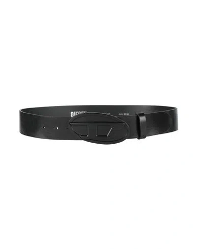 Diesel Man Belt Black Size 36 Cow Leather