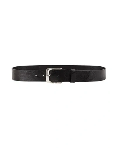 Diesel Man Belt Black Size 39.5 Cow Leather