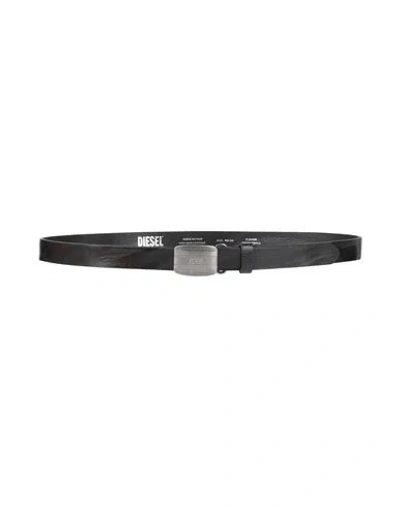 Diesel Man Belt Black Size 39.5 Cow Leather