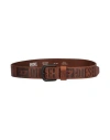 Diesel Man Belt Brown Size 39.5 Cow Leather