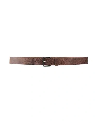Diesel Man Belt Chocolate Brown Size 39.5 Cow Leather