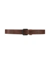 Diesel Man Belt Dark Brown Size 38 Bovine Leather In Brown