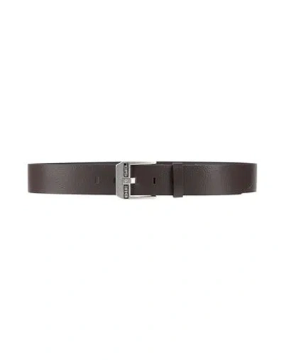 Diesel Man Belt Dark Brown Size 39.5 Cow Leather