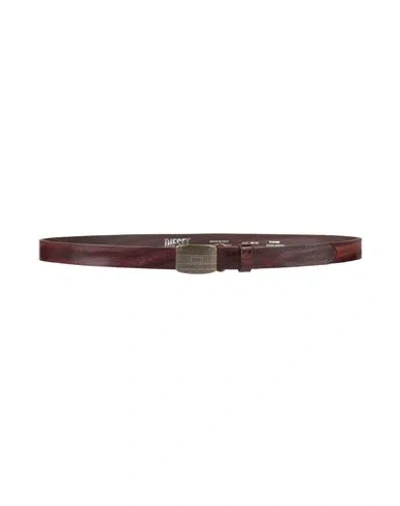 Diesel Man Belt Dark Brown Size 39.5 Cow Leather