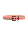 Diesel Man Belt Orange Size 36 Polyester, Acrylic, Cotton, Polyamide In Orange