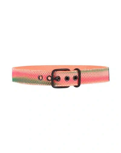 Diesel Man Belt Orange Size 36 Polyester, Acrylic, Cotton, Polyamide