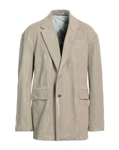 Diesel Man Blazer Beige Size L Cotton