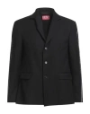 Diesel Man Blazer Black Size 42 Polyester, Virgin Wool In Black