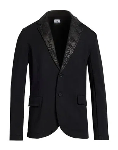 Diesel Man Blazer Black Size L Cotton, Polyester, Elastane