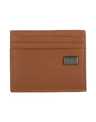 Diesel Man Cardholder Brown Size - Leather