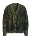 Diesel Man Cardigan Green Size L Wool, Acrylic, Nylon