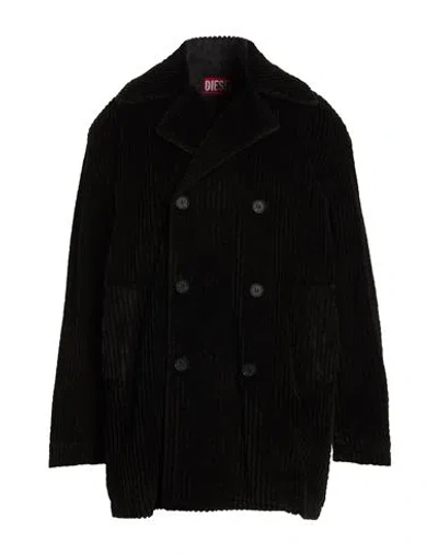 Diesel Man Coat Black Size 44 Cotton