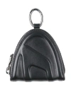 Diesel Man Coin Purse Black Size - Leather, Metal In Black