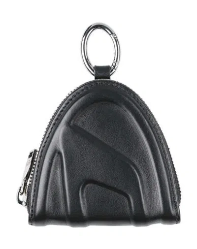 Diesel Man Coin Purse Black Size - Leather, Metal