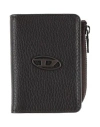 Diesel Man Coin Purse Dark Brown Size - Cow Leather, Zamak