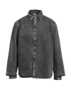 Diesel Man Denim Shirt Black Size 44 Cotton