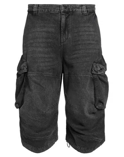 Diesel Man Denim Shorts Black Size 34 Cotton