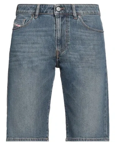 Diesel Man Denim Shorts Blue Size 34 Cotton, Polyester, Elastane In Brown