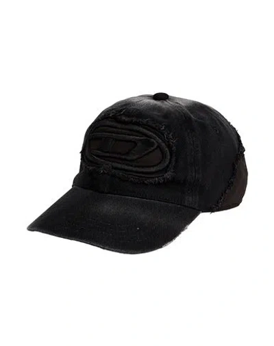 Diesel Man Hat Black Size Ii Cotton