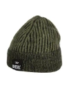 Diesel Man Hat Military Green Size Onesize Mohair Wool, Nylon, Wool
