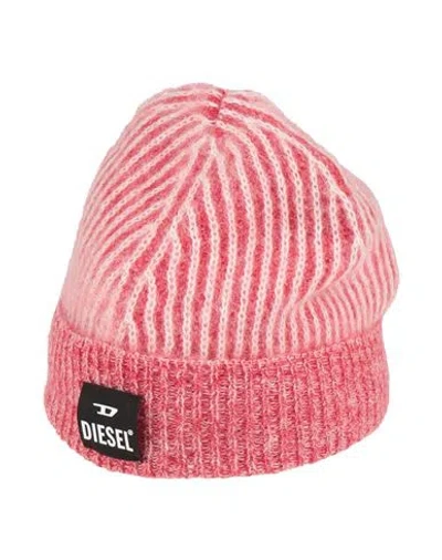 Diesel Man Hat Red Size Onesize Mohair Wool, Nylon, Wool