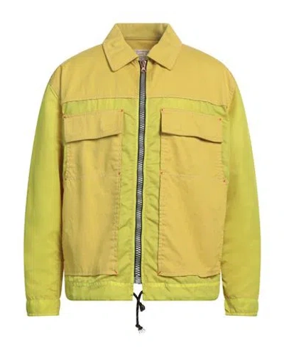 Diesel Man Jacket Lime Green Size L Nylon