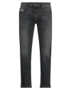 Diesel Man Jeans Black Size 33w-30l Cotton, Elastane In Black