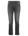 DIESEL DIESEL MAN JEANS BLACK SIZE 34W-30L COTTON, ELASTANE