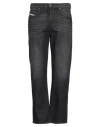 DIESEL DIESEL MAN JEANS BLACK SIZE 34W-30L COTTON, POLYESTER, ELASTANE