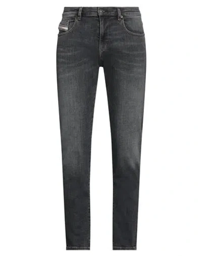 DIESEL DIESEL MAN JEANS BLACK SIZE 34W-32L COTTON, ELASTANE