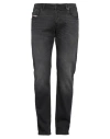 Diesel Man Jeans Charcoal Size 34w-32l Cotton, Elastane In Black