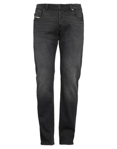 Diesel Man Jeans Charcoal Size 34w-32l Cotton, Elastane In Grey
