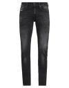 Diesel Man Jeans Black Size 32w-32l Cotton, Polyester, Elastane In Black