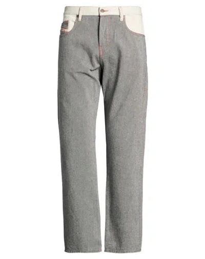 Diesel Man Jeans Black Size 34w-32l Cotton In Gray