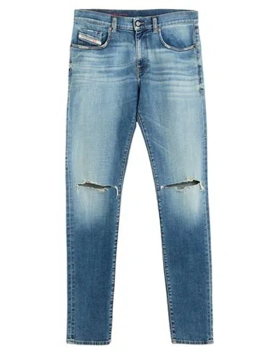 Diesel Man Jeans Blue Size 32w-34l Cotton, Elastane