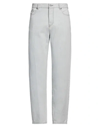 Diesel Man Jeans Blue Size 34w-30l Cotton, Cow Leather