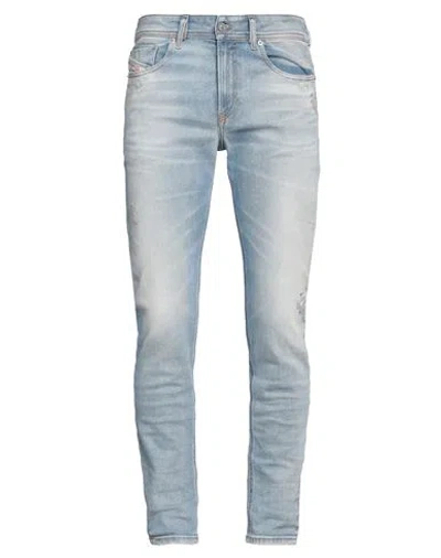 DIESEL DIESEL MAN JEANS BLUE SIZE 33W-30L COTTON, ELASTANE